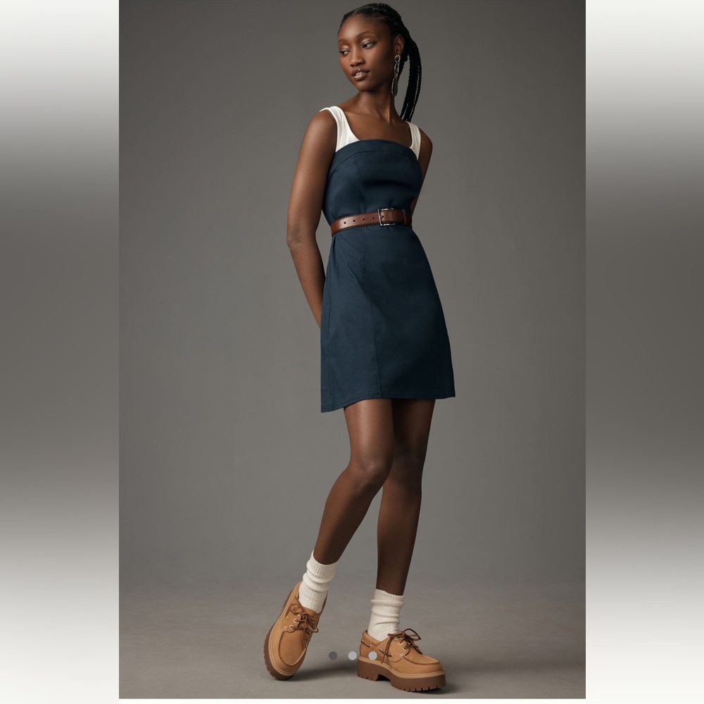 Maeve sleeveless twofer mini dress